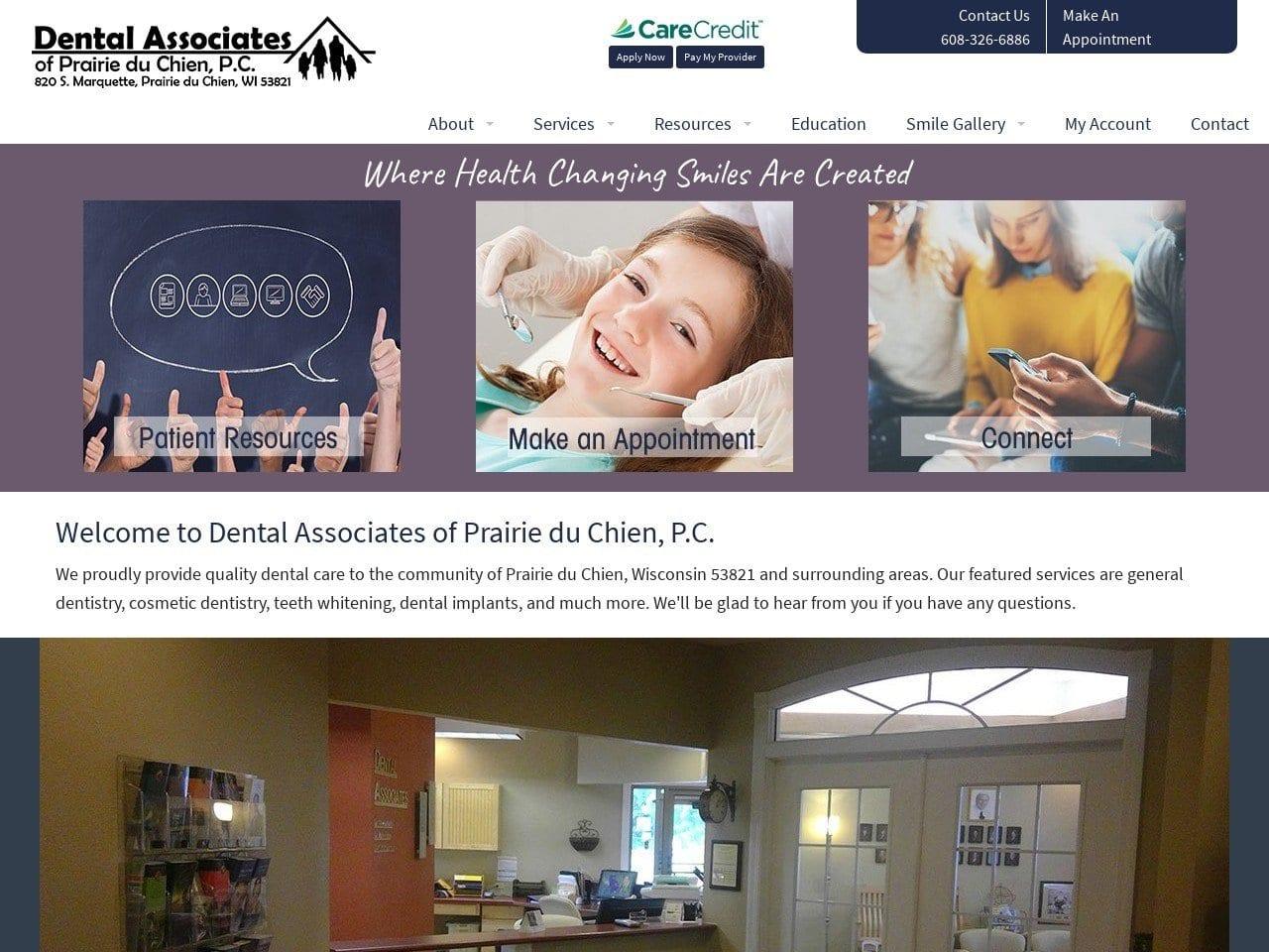 Dental Associates of Prairie du Chien, P.C. screenshot