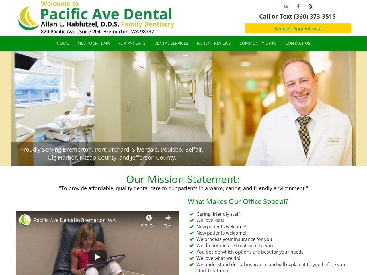 Pacific Avenue Dental screenshot
