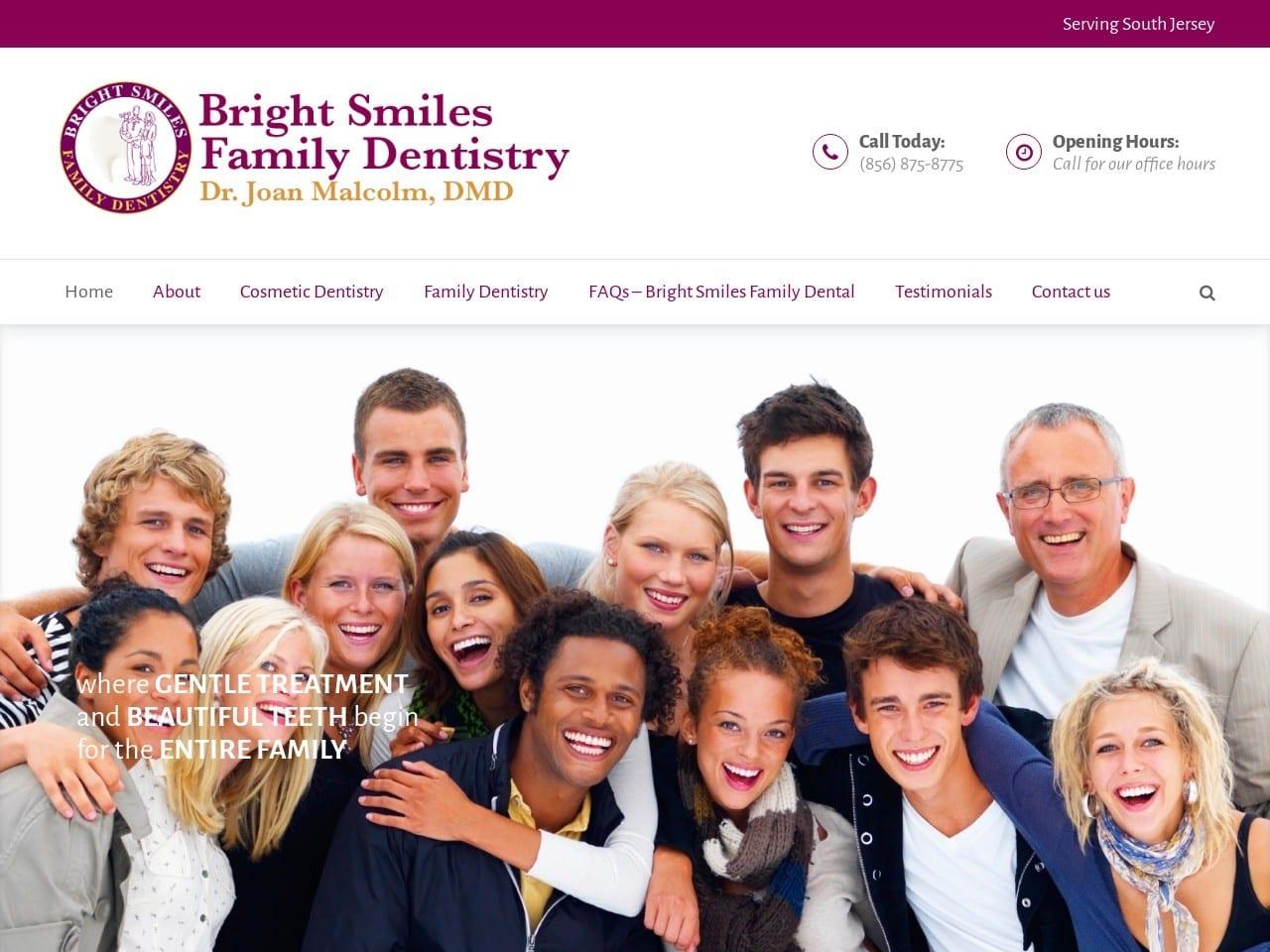Dr. Joan Malcolm/Bright Smiles Family Dentistry screenshot