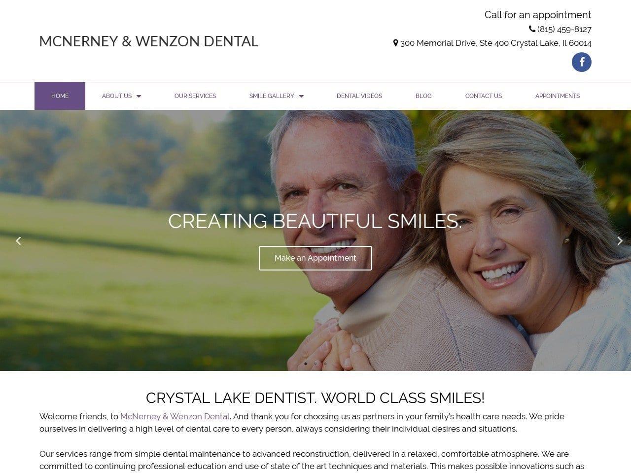McNerney & Wenzon Dental screenshot
