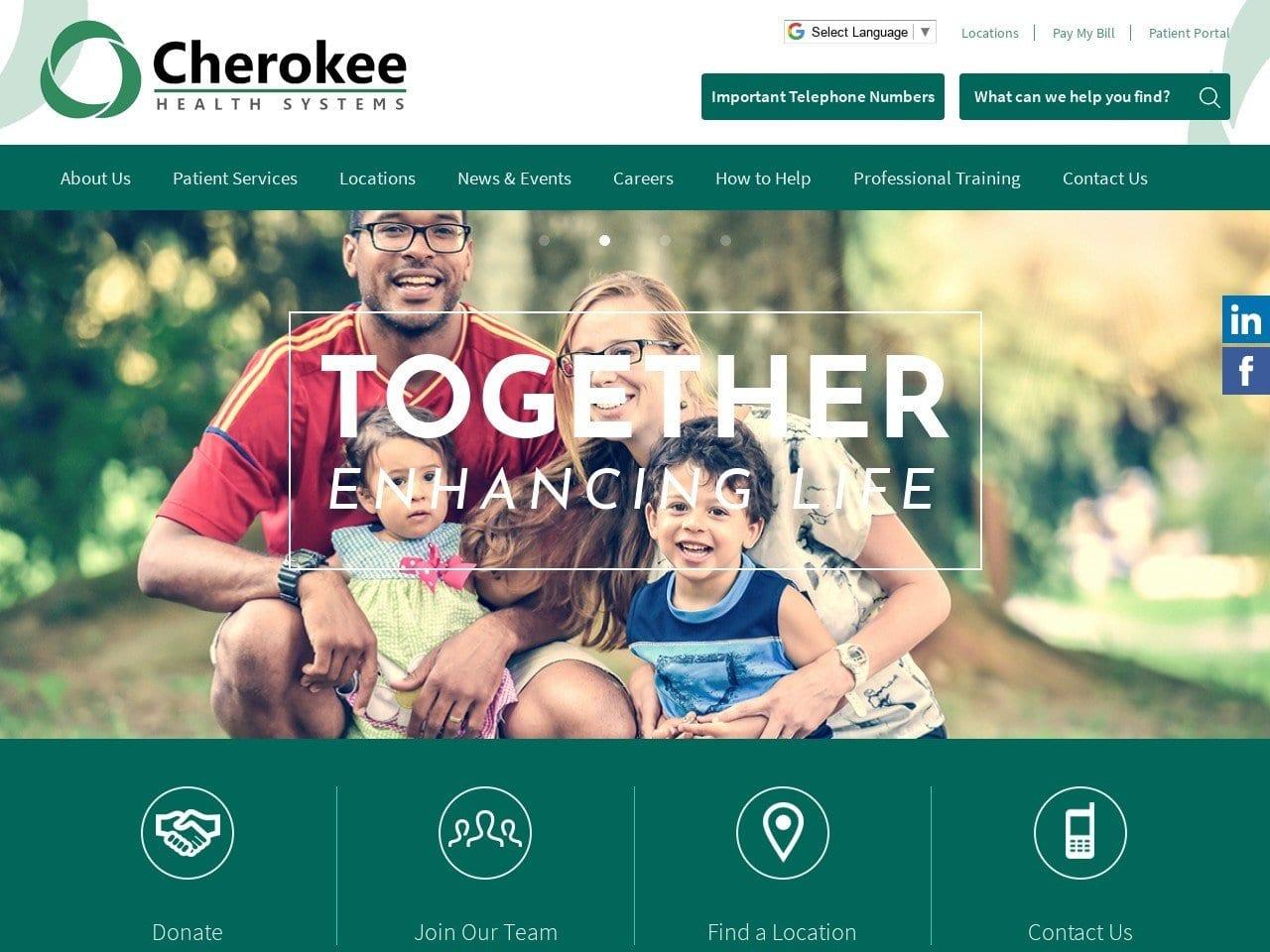 Cherokee Health Systems Stephens Billie M DDS screenshot