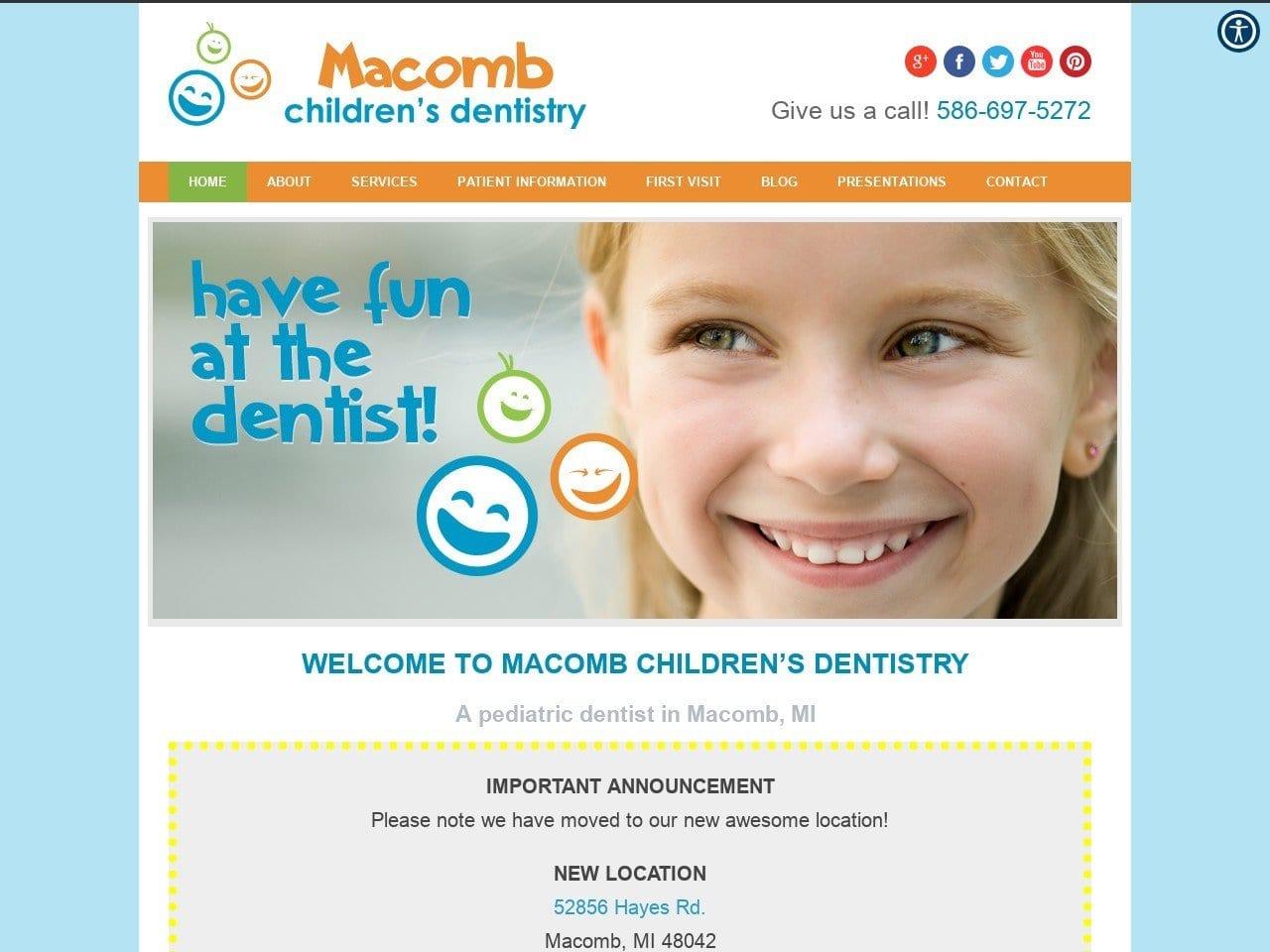 Macomb Children's Dentistry screenshot