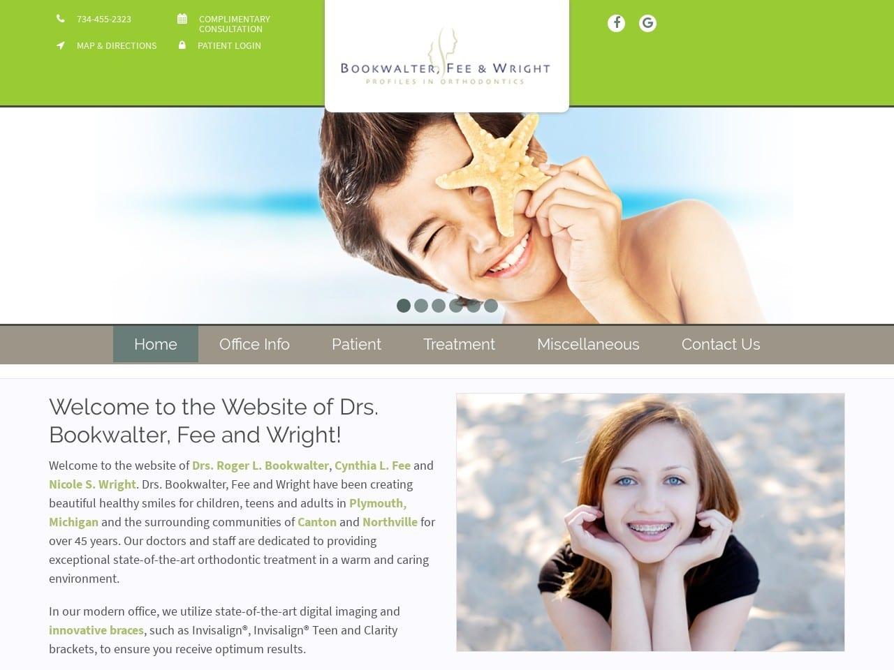 Bookwalter Fee & Wright Orthodontics screenshot