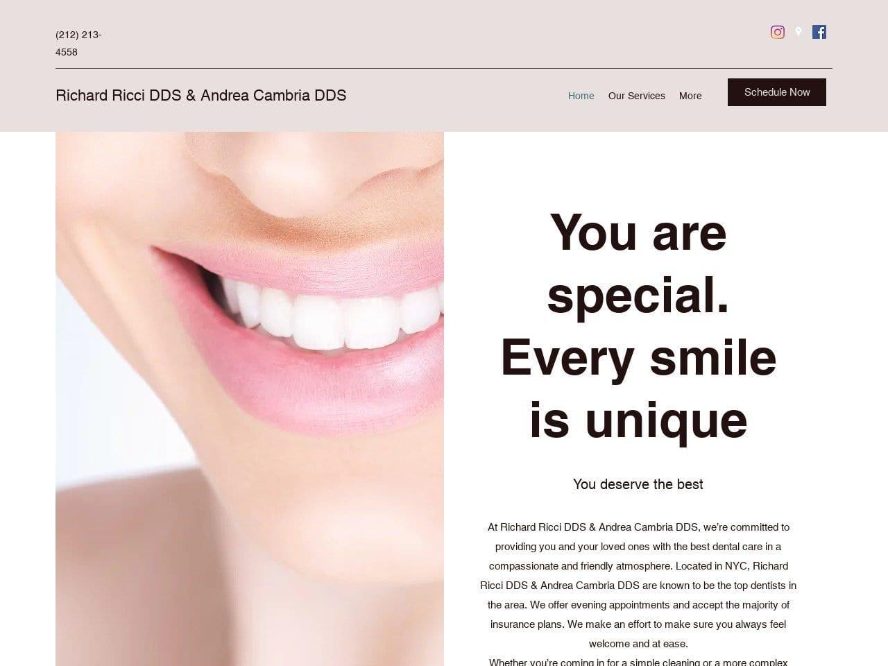 Richard Ricci DDS & Andrea Cambria DDS screenshot
