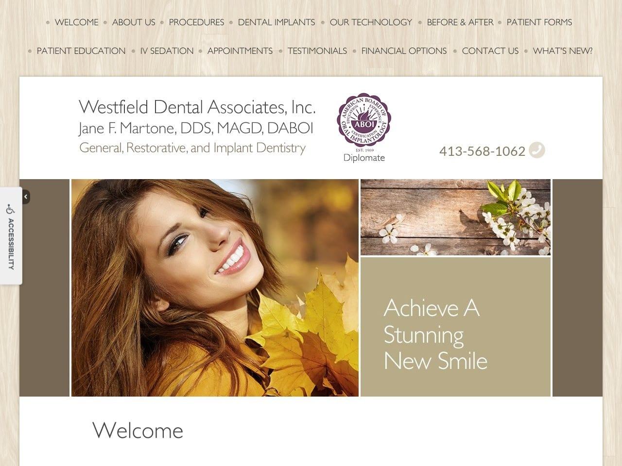 Westfield Dental Associates Inc screenshot