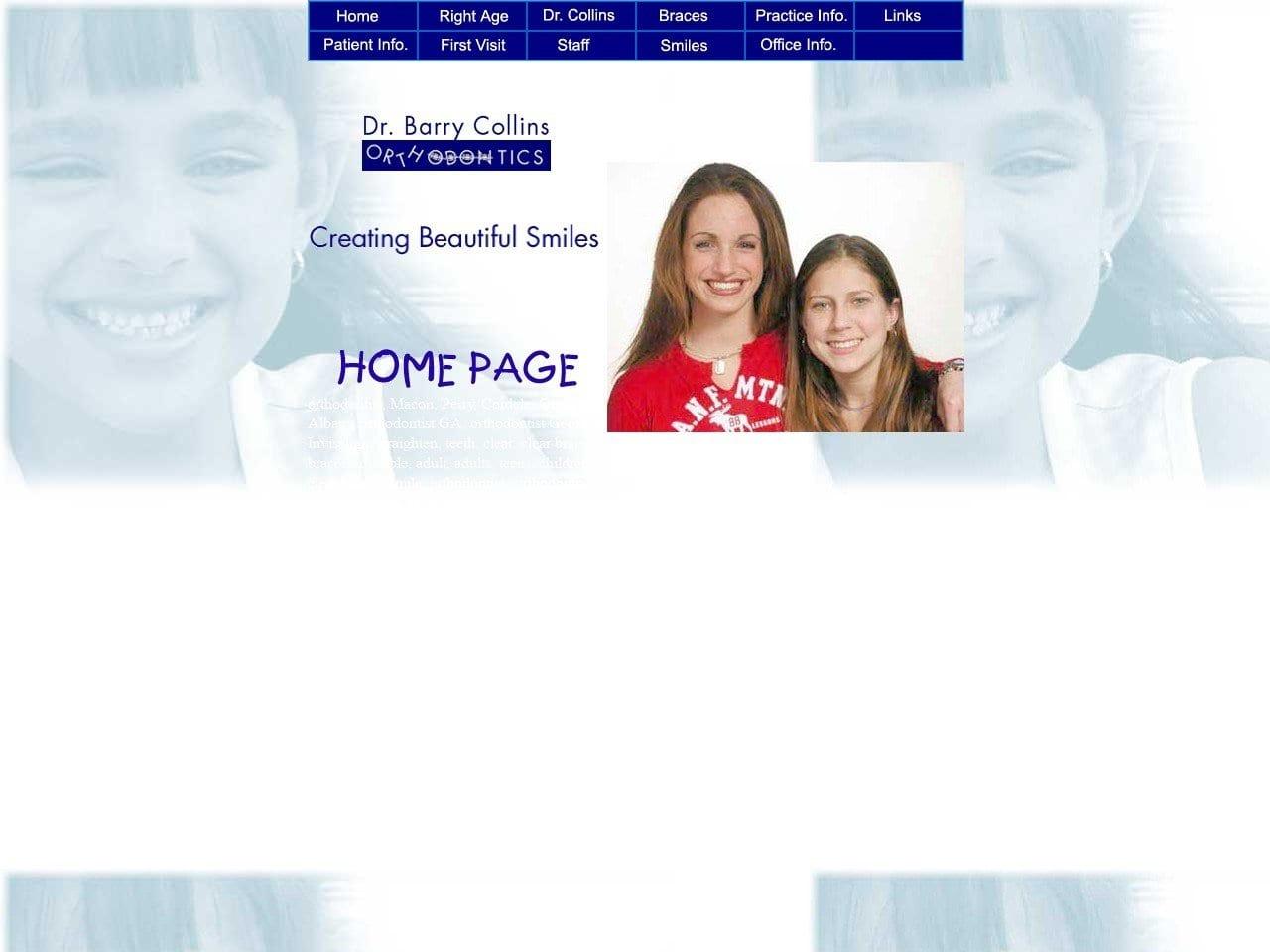 Dr. Barry Collins Orthodontics screenshot