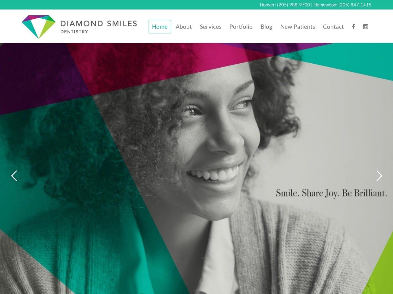 Diamond Smiles Dentistry - Hoover screenshot