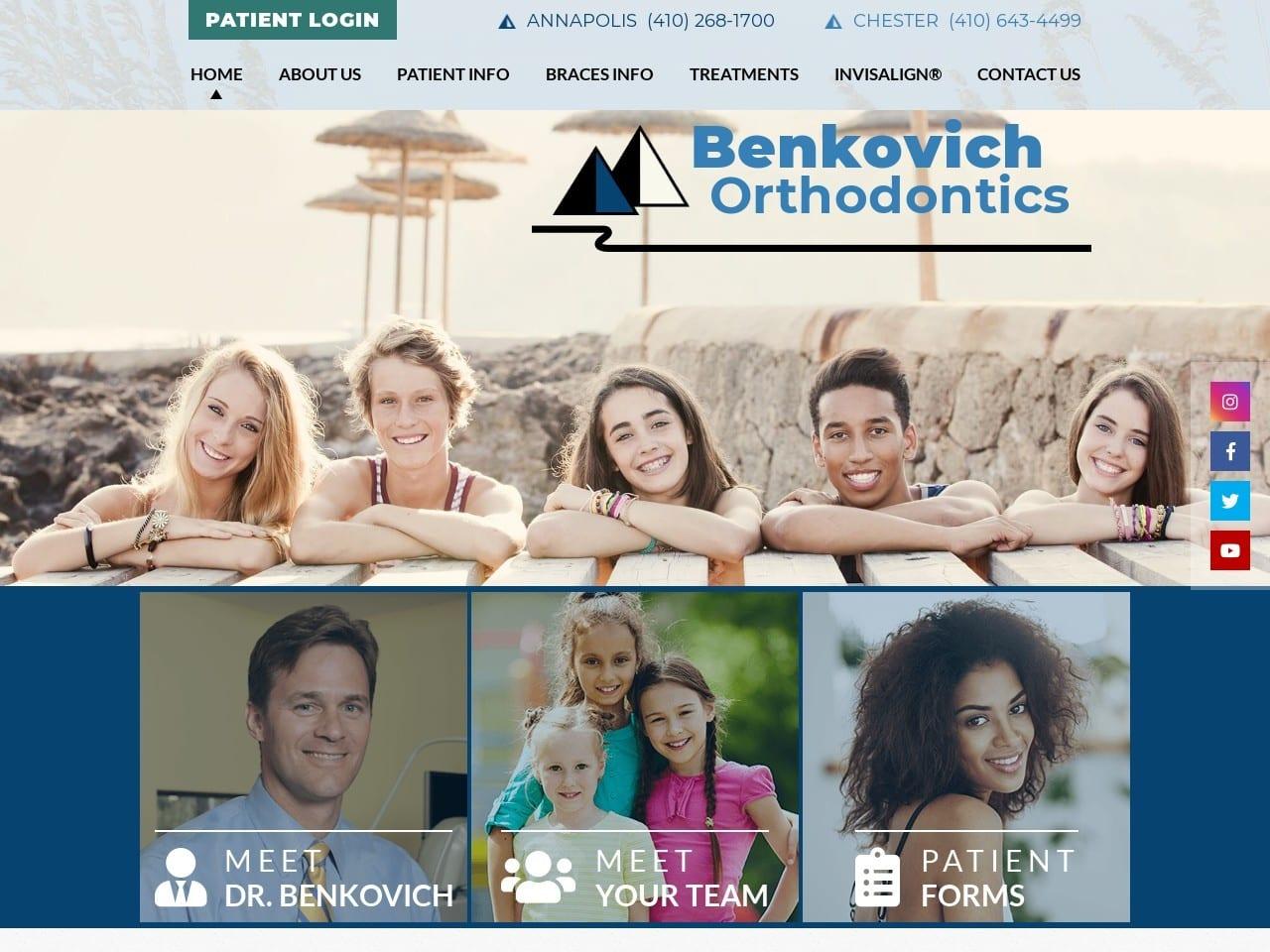 Benkovich Orthodontics screenshot