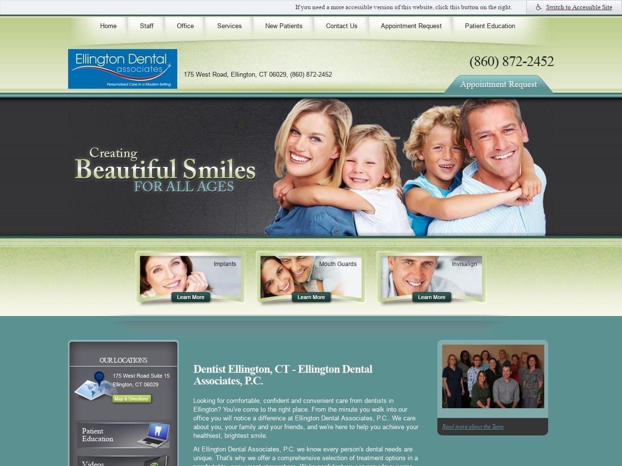 Ellington Dental Associates P.C. screenshot