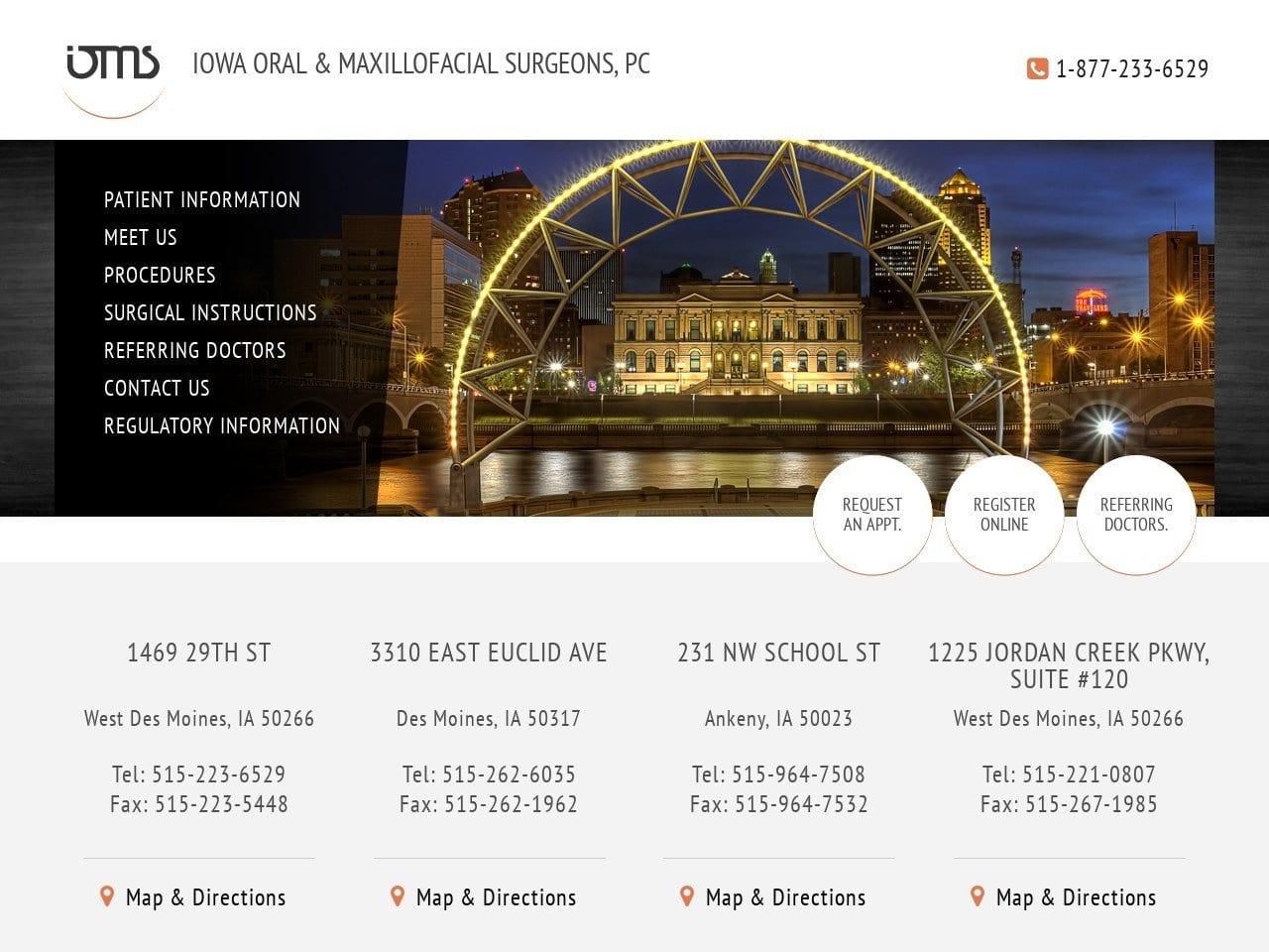 Iowa Oral & Maxillofacial Surgeons, P.C. screenshot