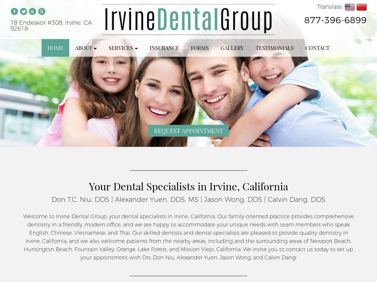 Irvine Dental Group screenshot