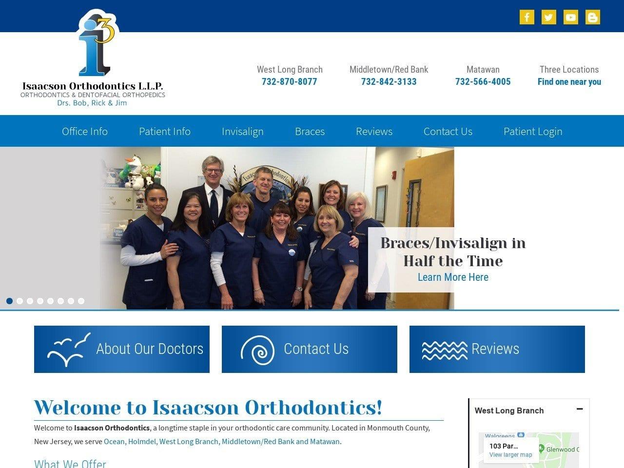 Isaacson Orthodontics screenshot