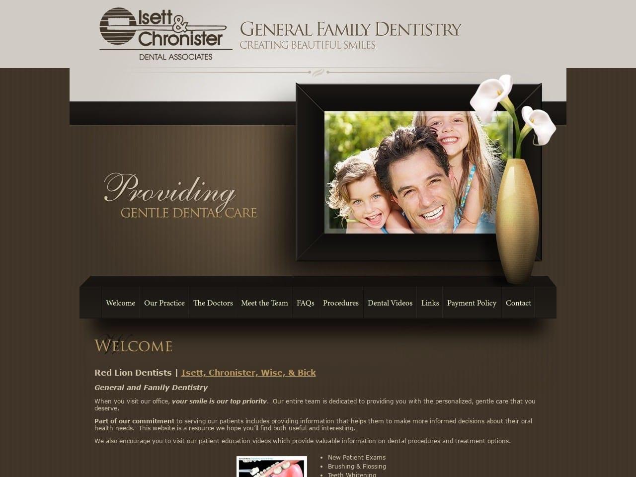Isett & Chronister Dental screenshot