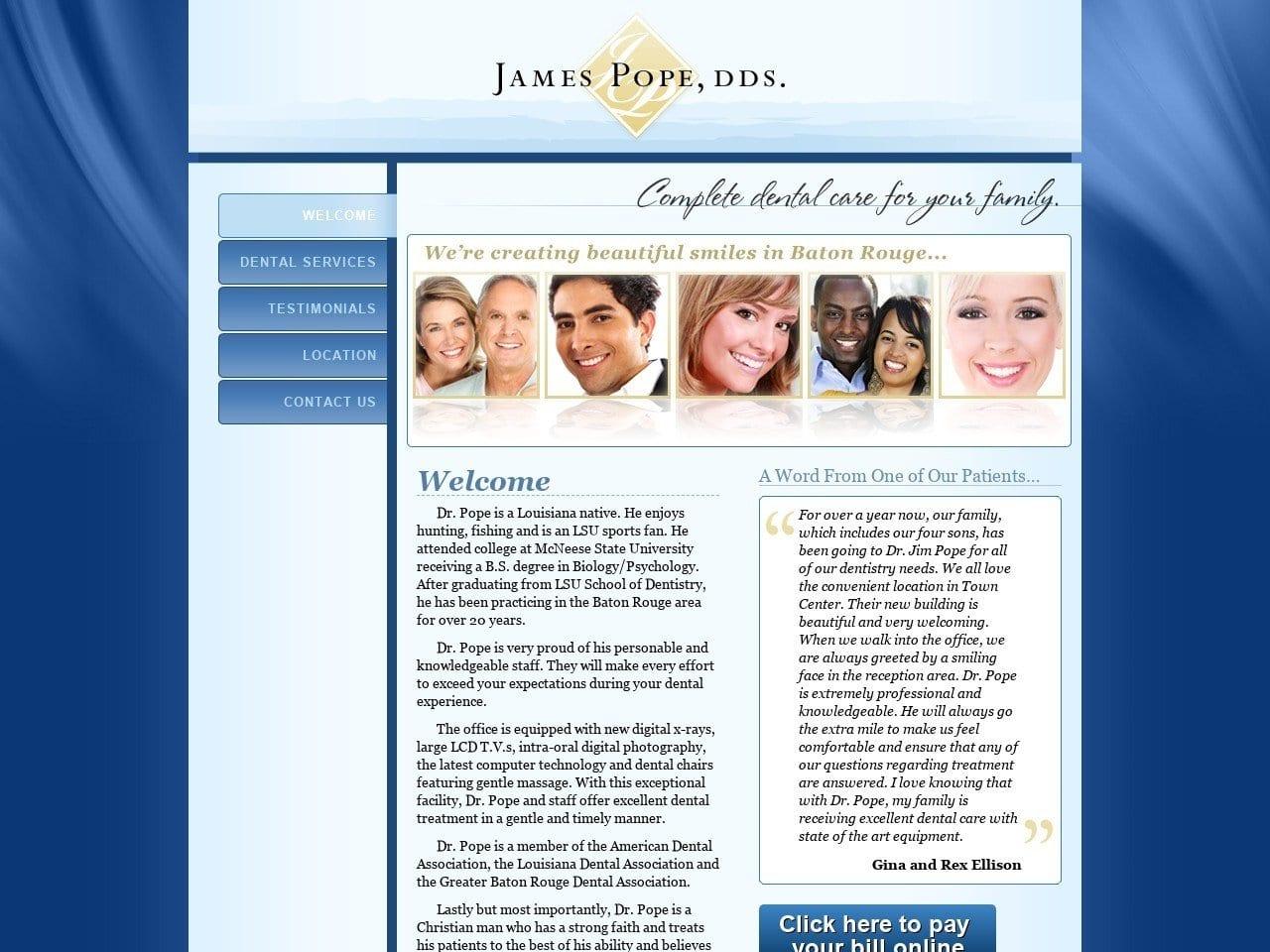 Dr. James E. Pope DDS screenshot
