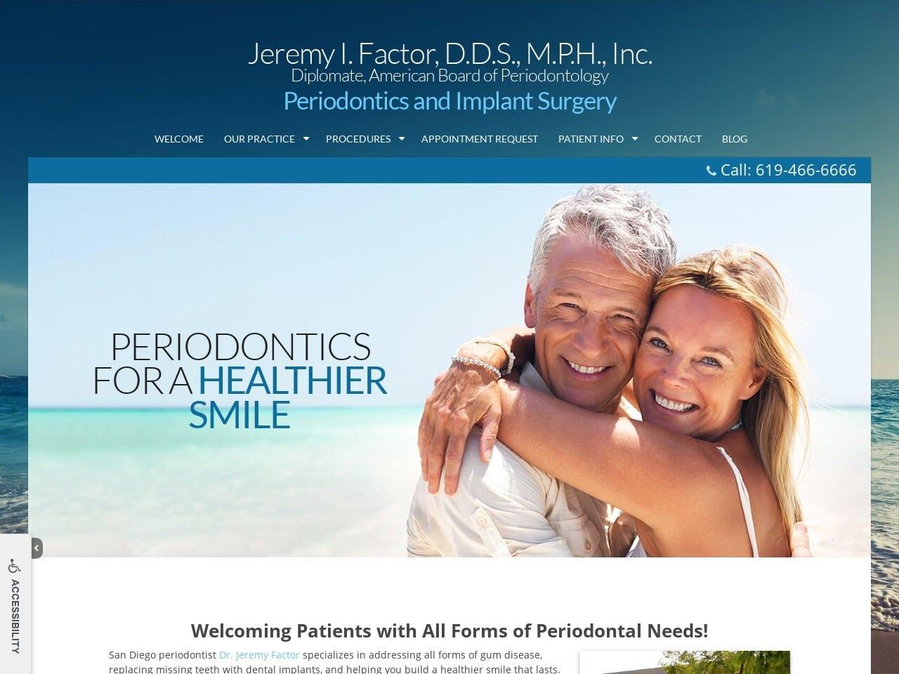 Jeremy Factor DDS Periodontist & Implant Surgery screenshot