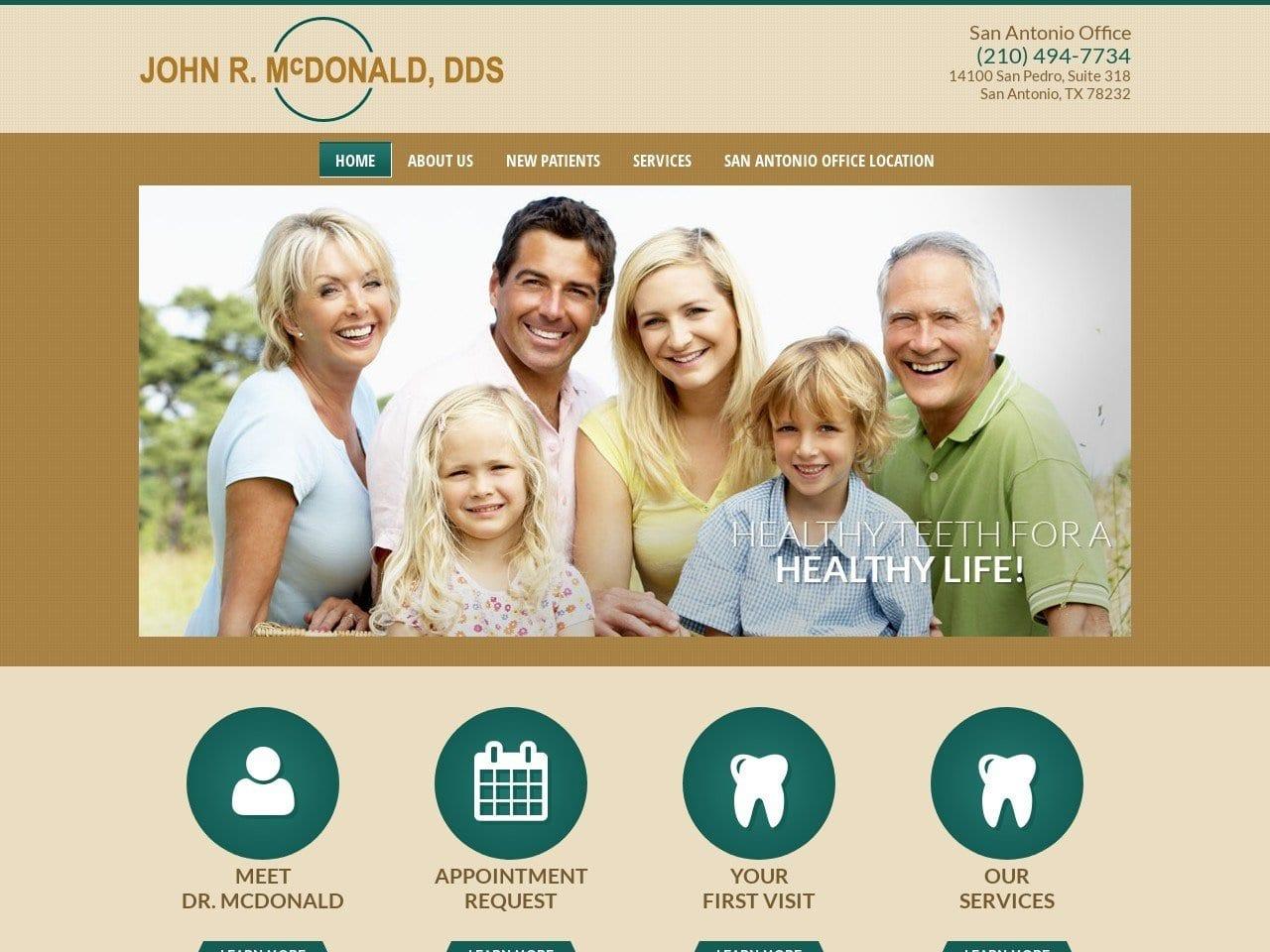 John R. McDonald DDS screenshot