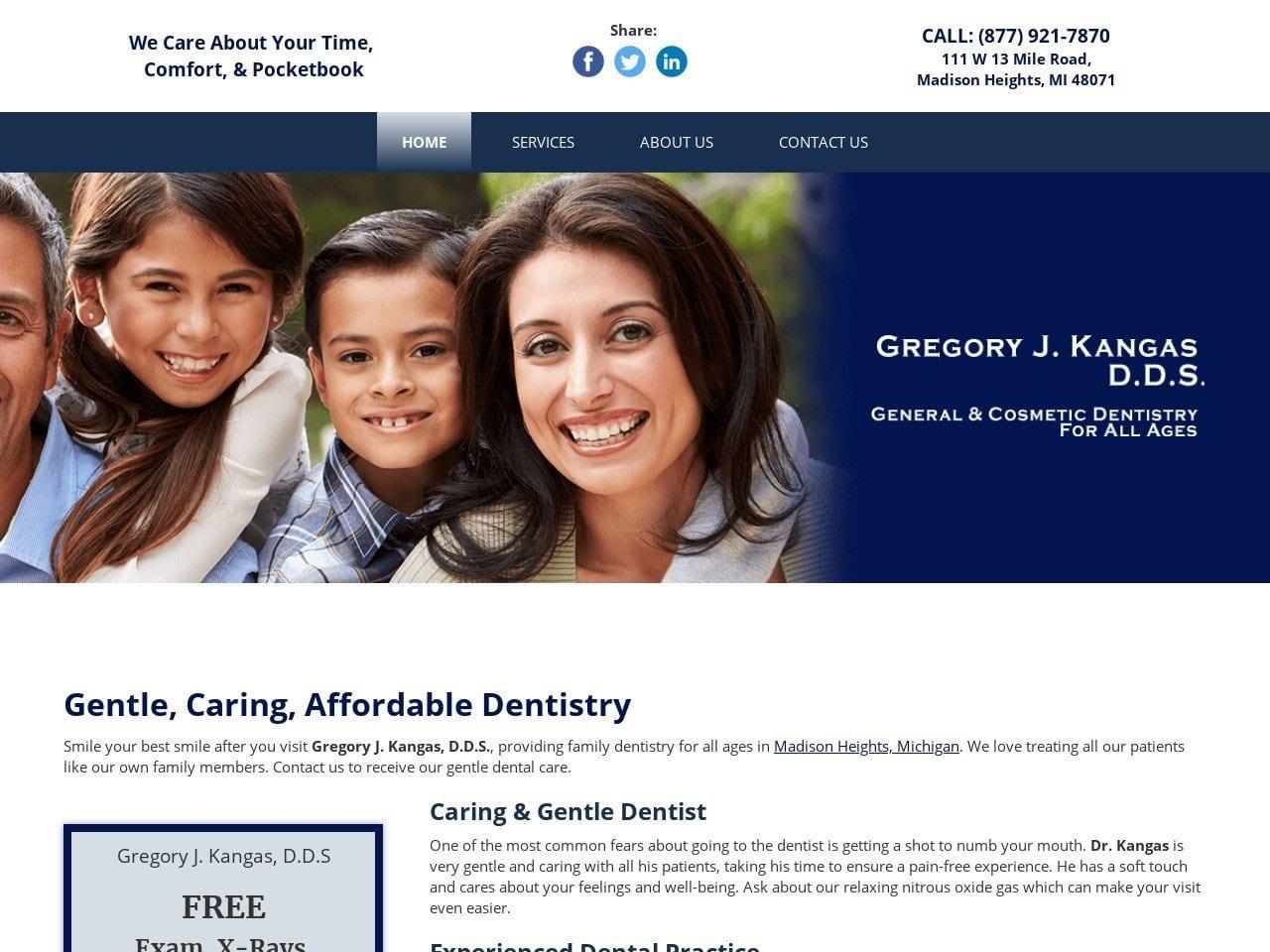 Gregory J. Kangas D.D.S screenshot