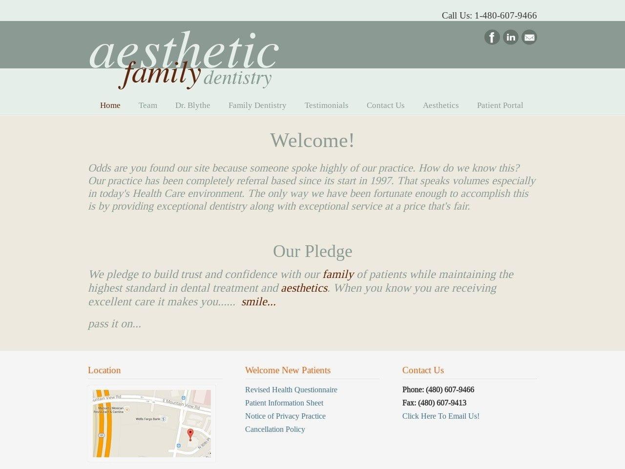 Aesthetic Family Dentistry screenshot