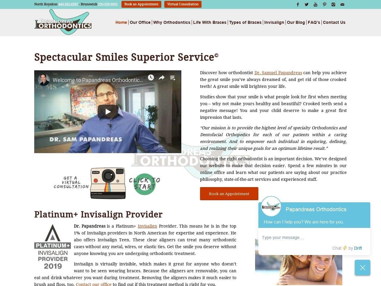 Papandreas Orthodontics screenshot