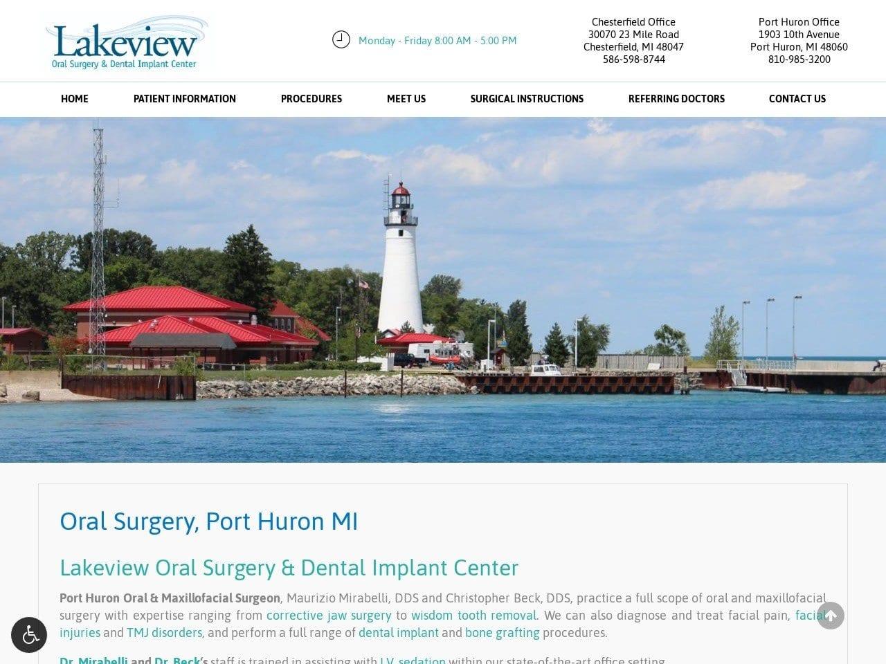 Lakeview Oral Surgery & Dental Implant Center screenshot