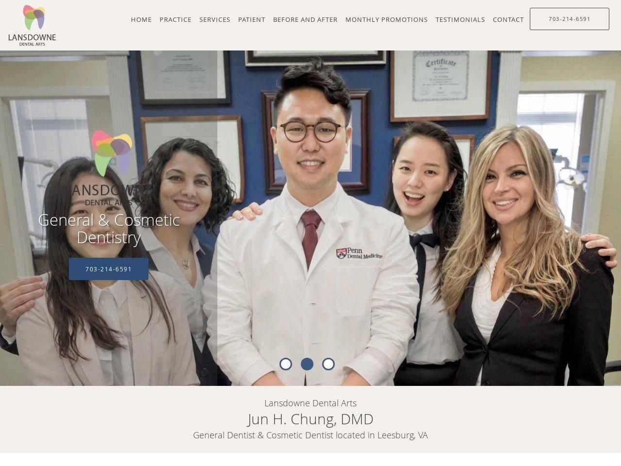 Lansdowne Dental Arts/Dr. Jun H. Chung screenshot