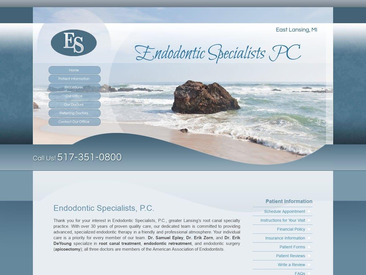 Endodontic Specialists, P.C. screenshot