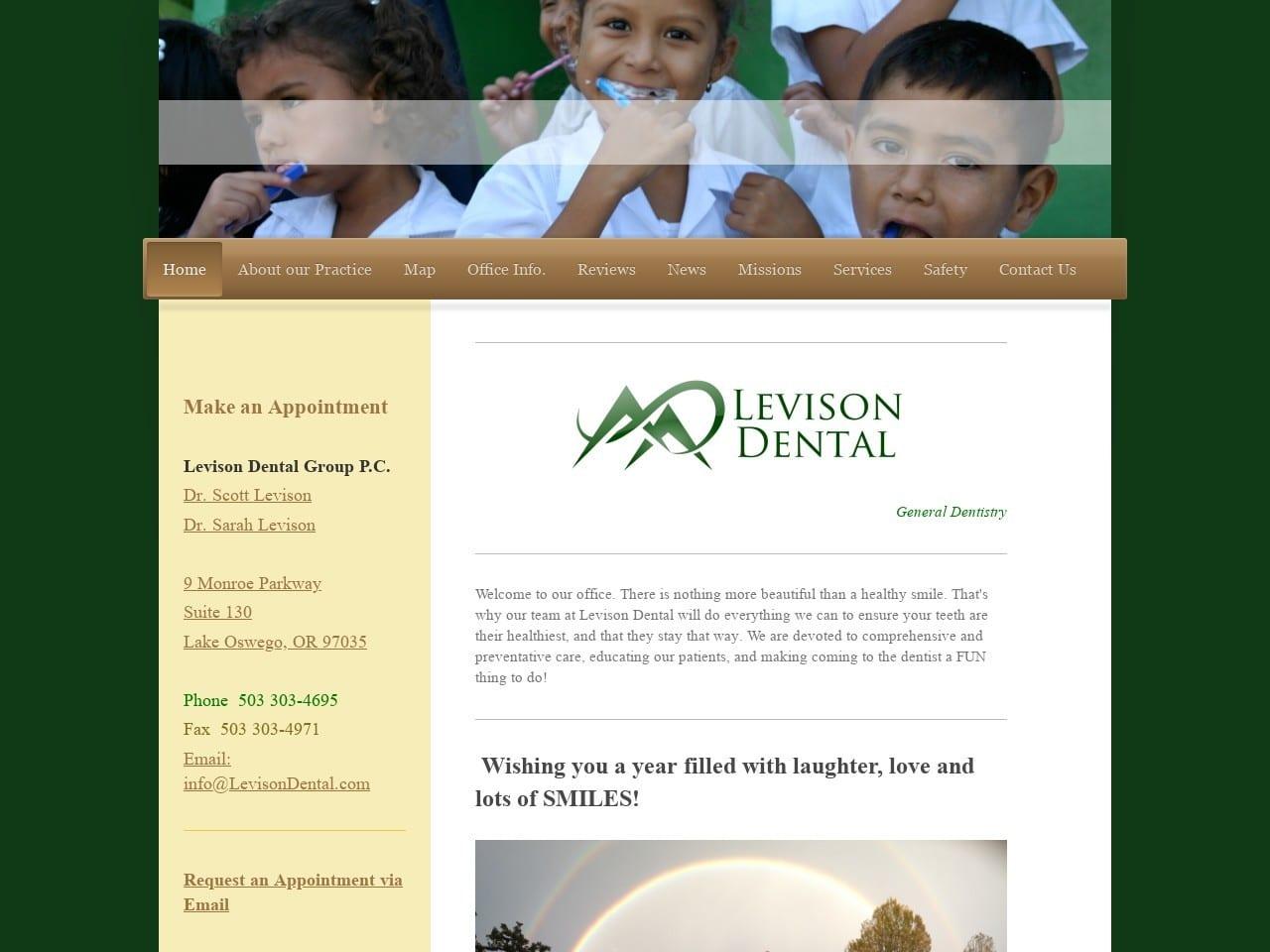 Levison Dental screenshot