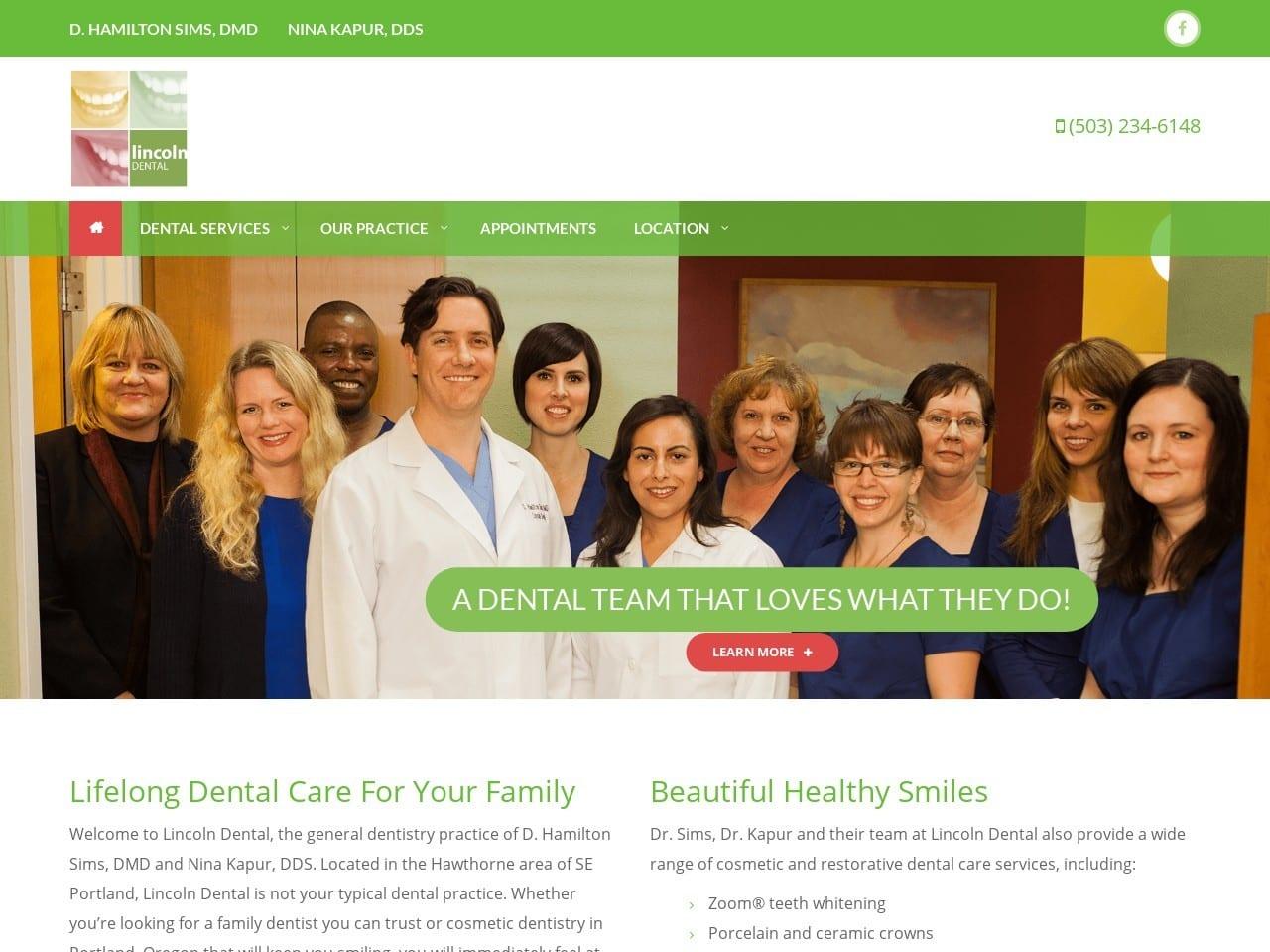 Lincoln Dental screenshot