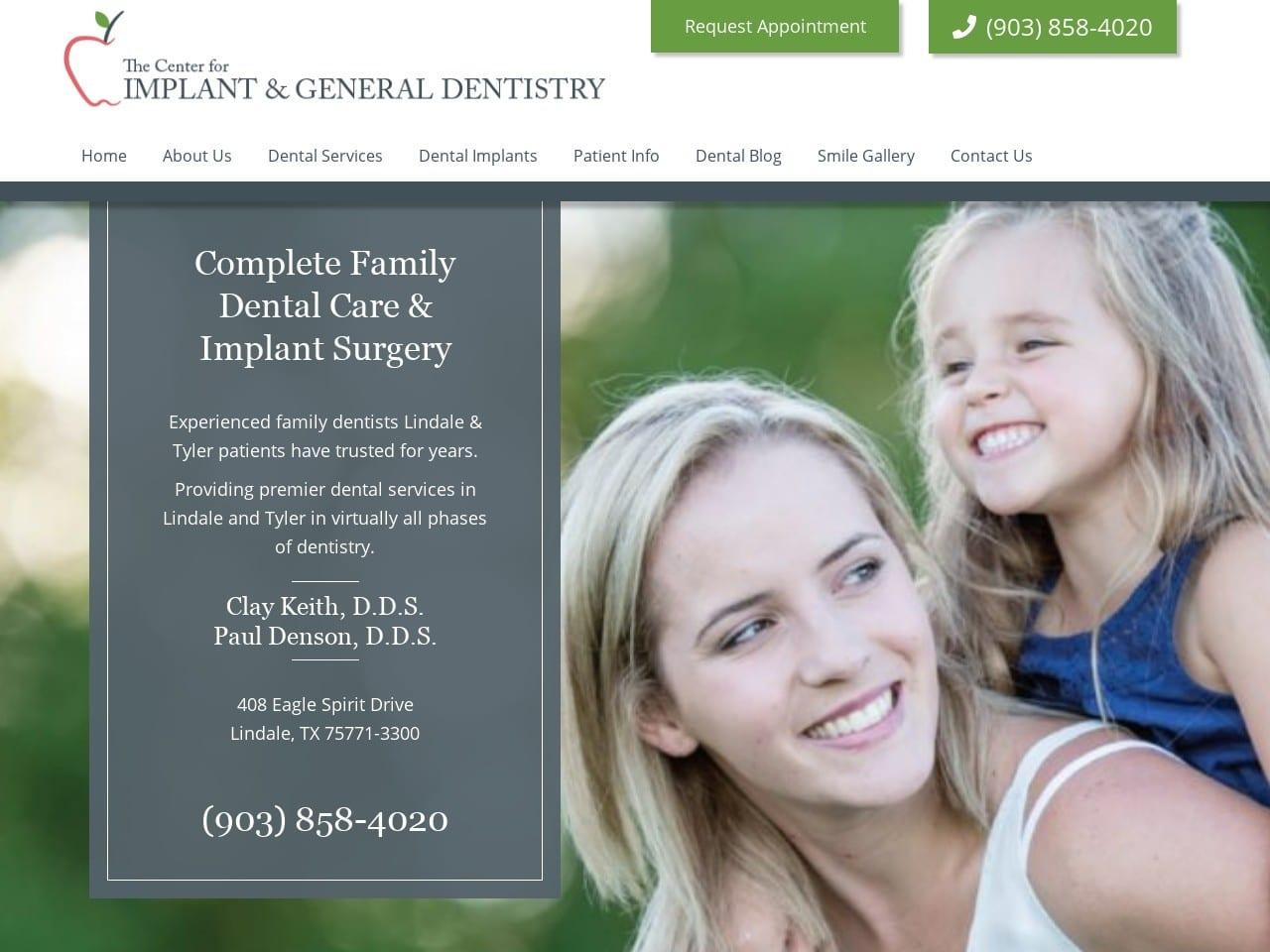 The Center for Implant & General Dentistry screenshot
