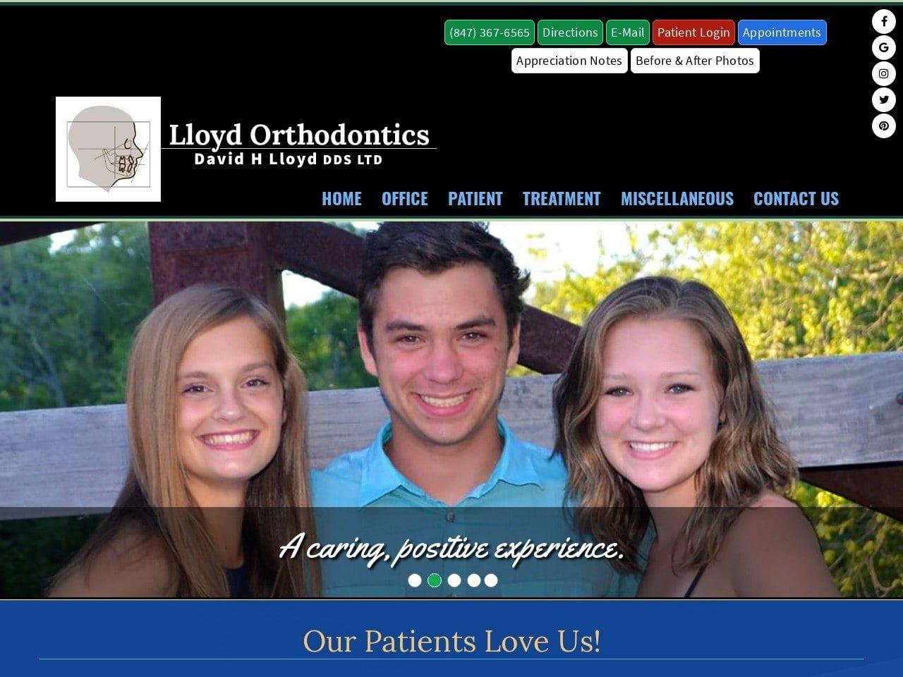 Lloyd Orthodontics screenshot