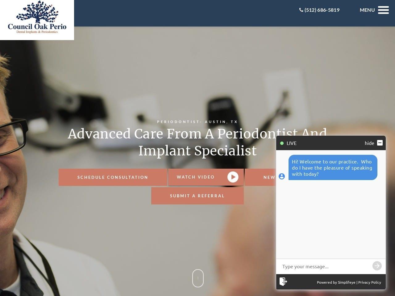 Council Oak Perio: Dental Implants & Periodontics screenshot