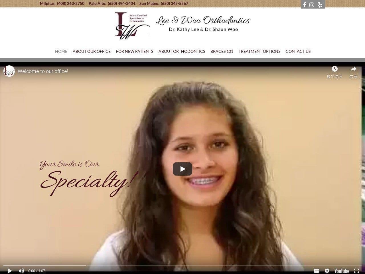 Lee & Woo Orthodontics screenshot
