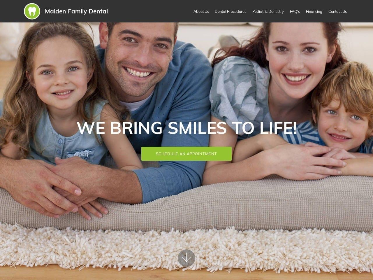 Malden Family Dental screenshot