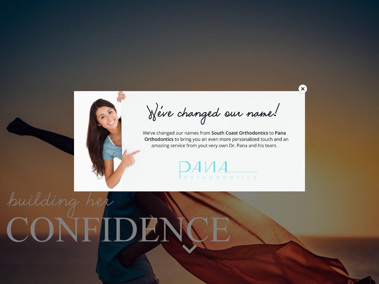 South Coast Orthodontics Dr. Marc Pana DDS. MS. screenshot