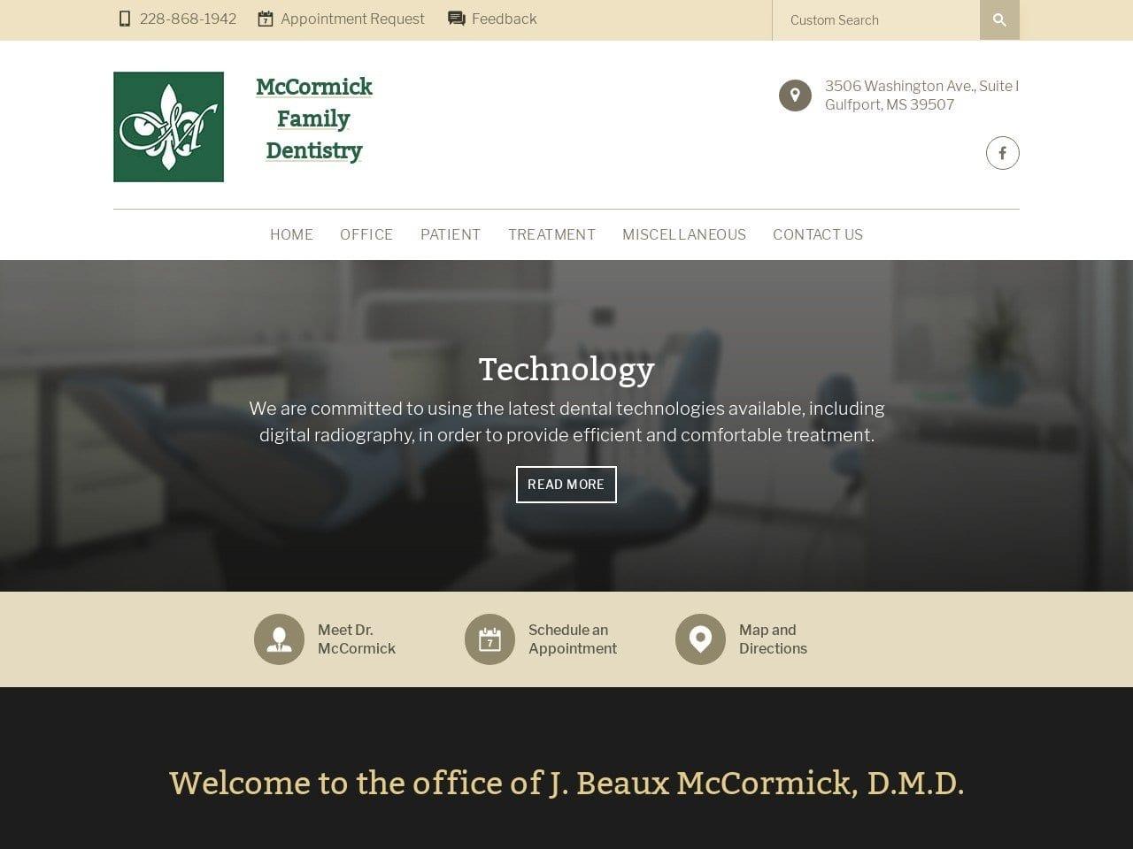 McCormick Family Dentistry screenshot