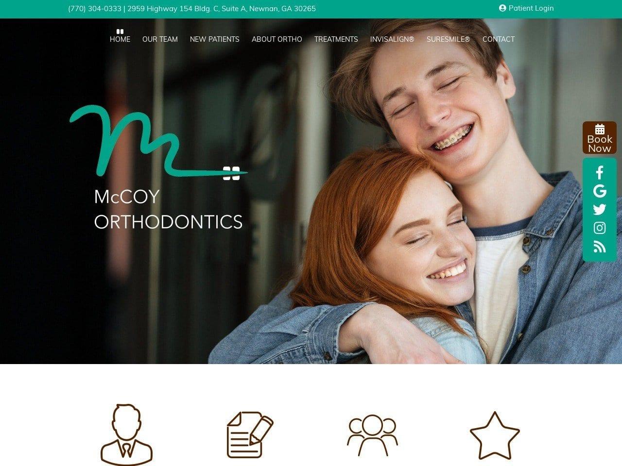 McCoy Orthodontics screenshot