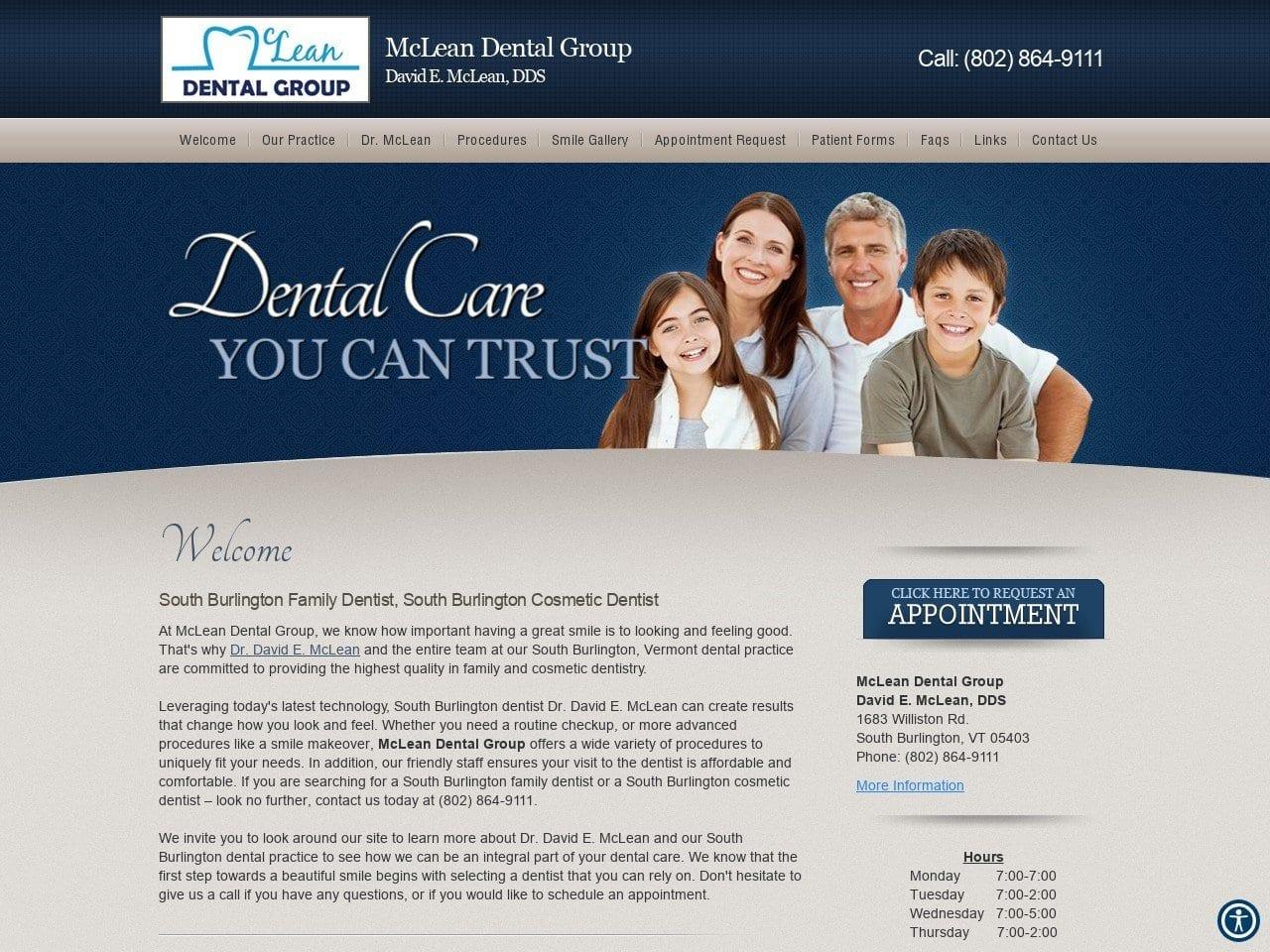 McLean Dental Group screenshot