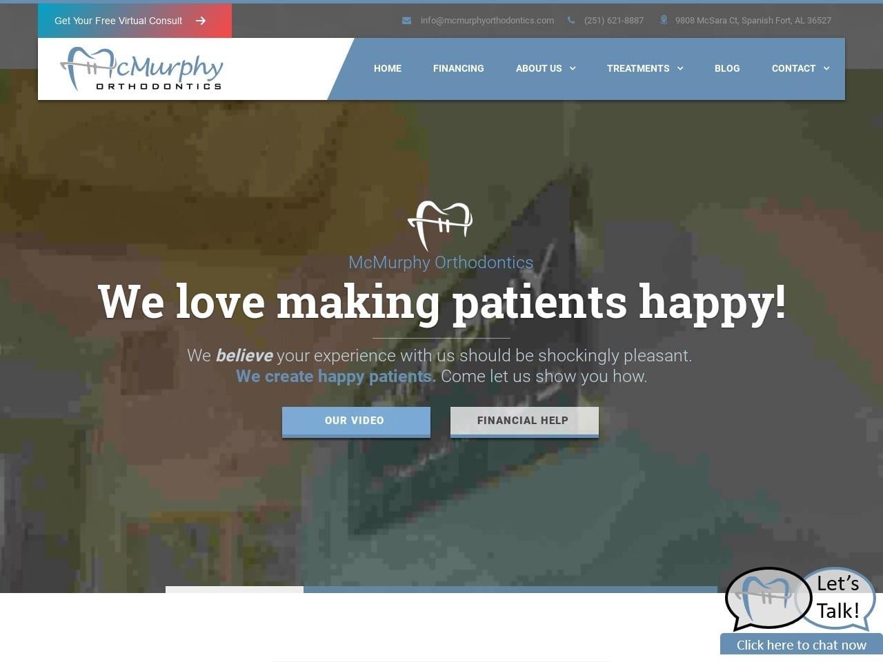 McMurphy Orthodontics screenshot
