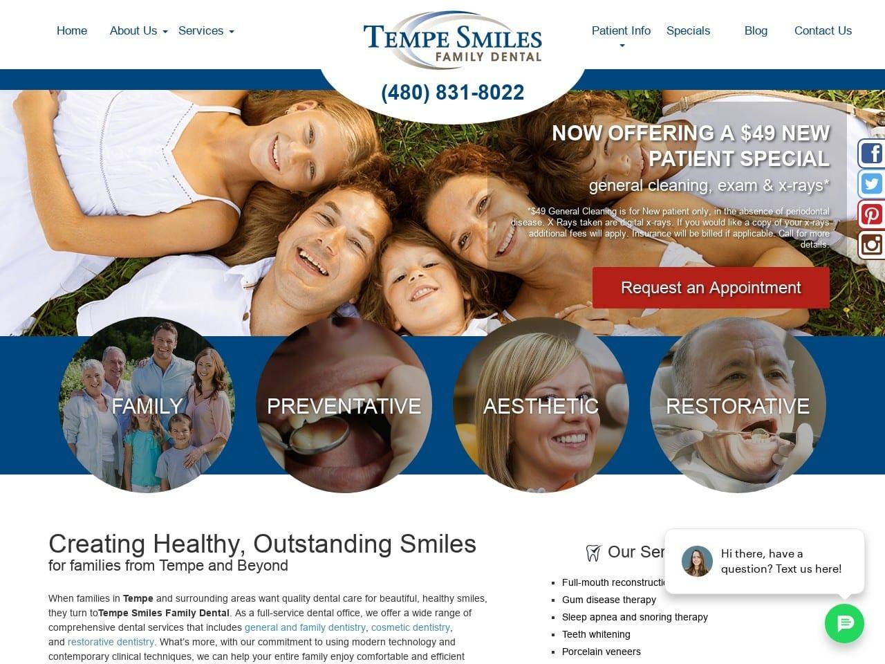 Tempe Smiles Family Dental screenshot