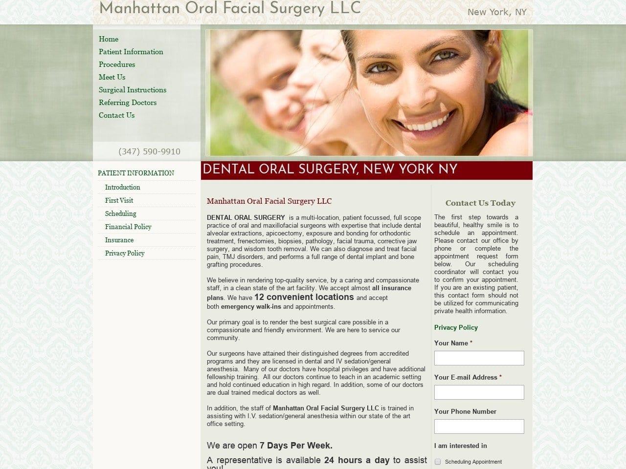 Manhattan Oral Facial Surgery LLC screenshot