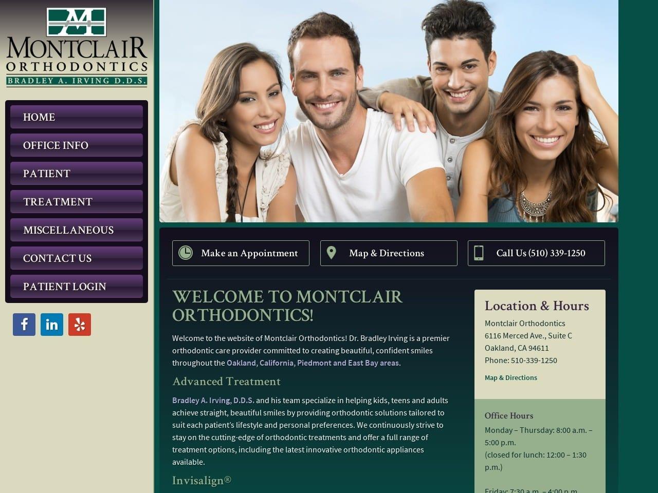 Montclair Orthodontics Dr. Bradley Irving screenshot