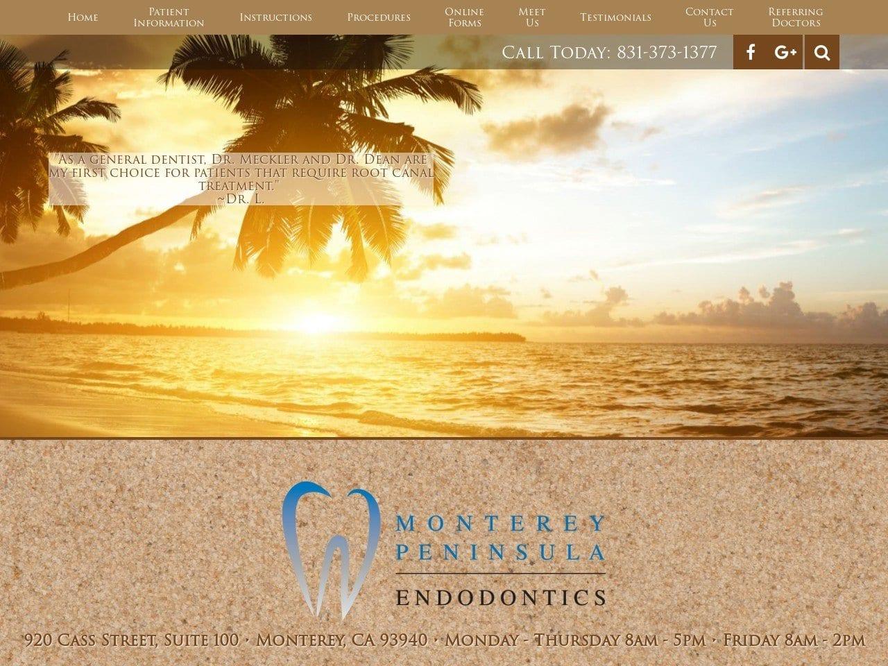Monterey Peninsula Endodontics screenshot
