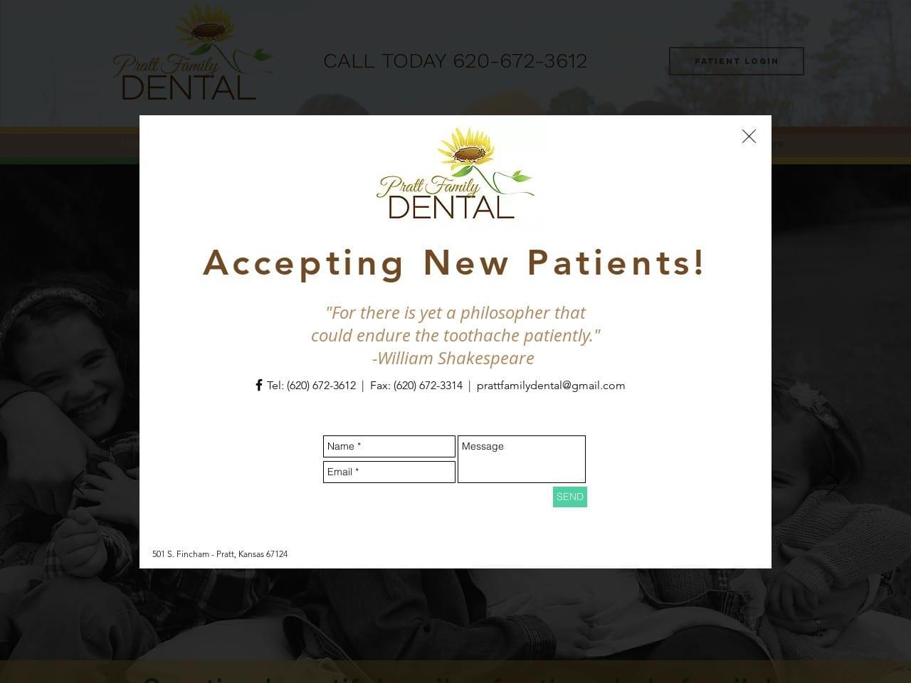Pratt Family Dental screenshot
