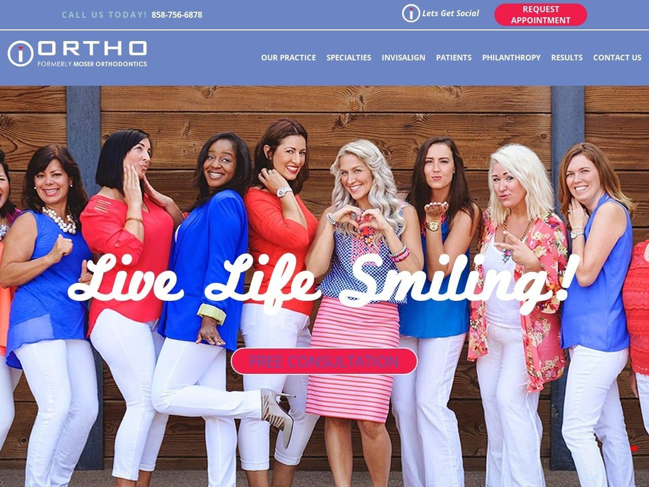 I-Orthodontics San Diego formerly Moser Orthodontics screenshot