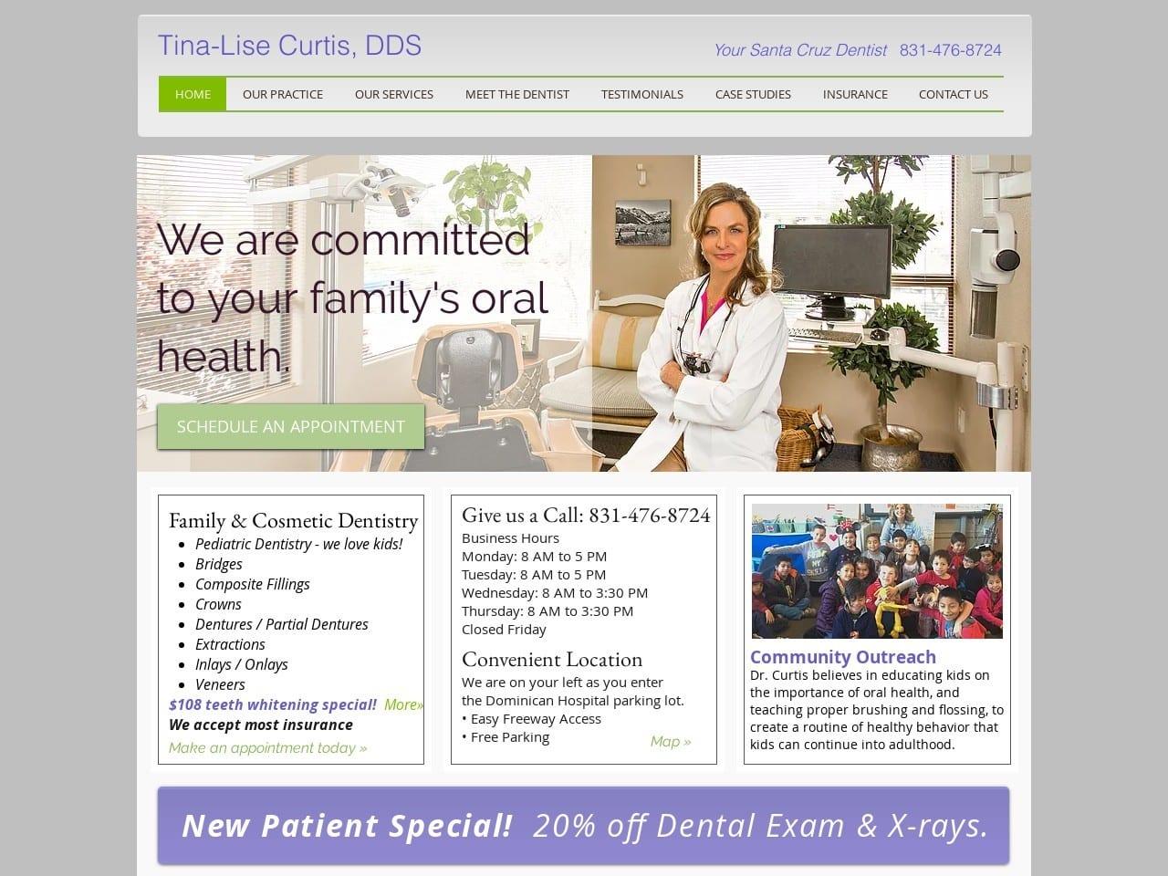 Tina-Lise Curtis, DDS screenshot