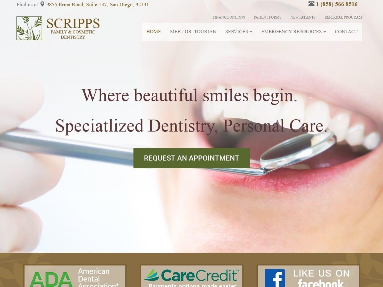 Scripps Family & Cosmetic Dentistry screenshot