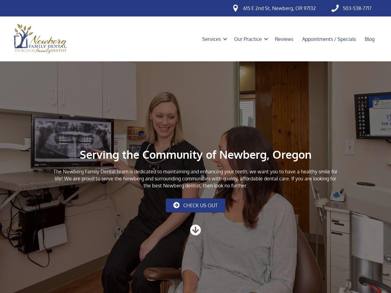 Newberg Family Dental screenshot