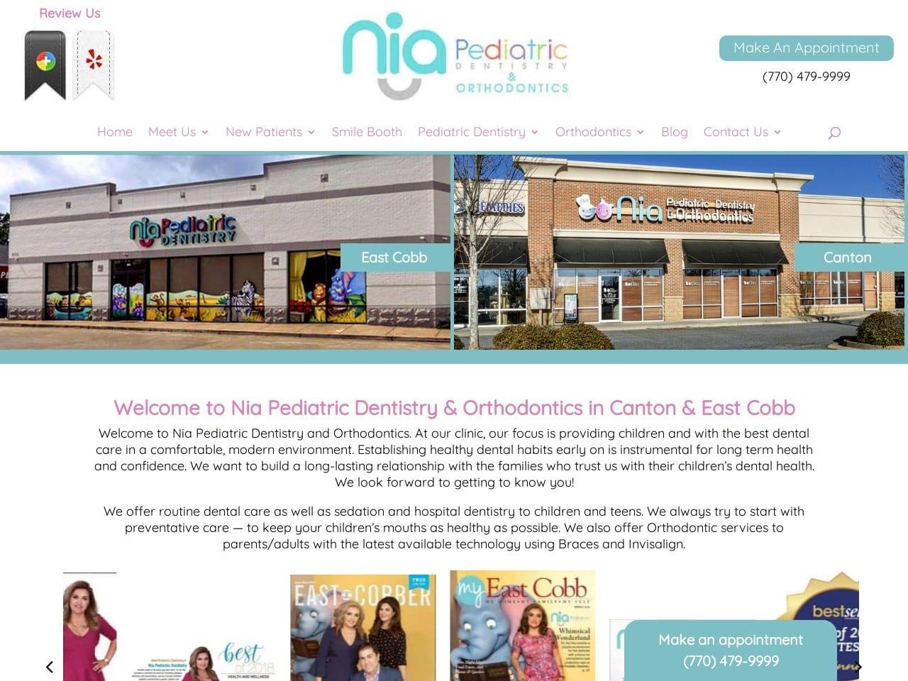 Nia Pediatric Dentistry & Orthodontics screenshot