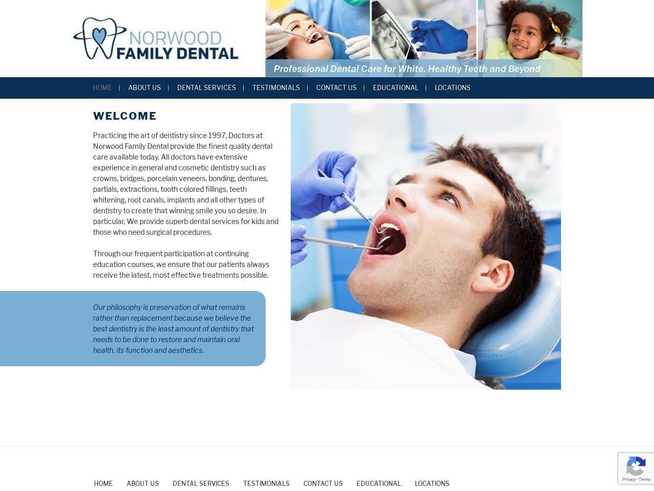 Norwood Family Dental screenshot