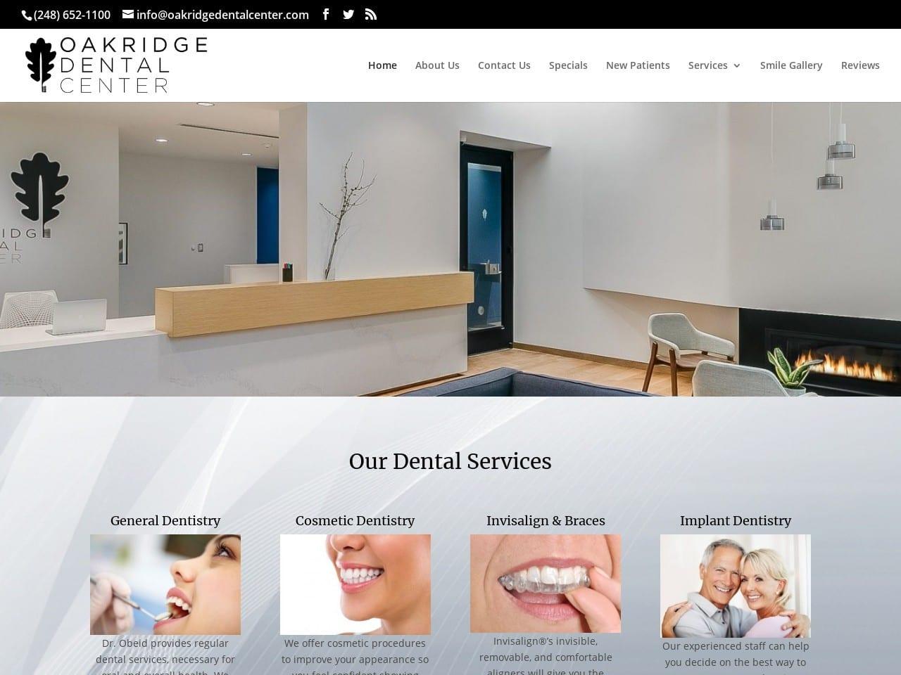 Oakridge Dental Center screenshot